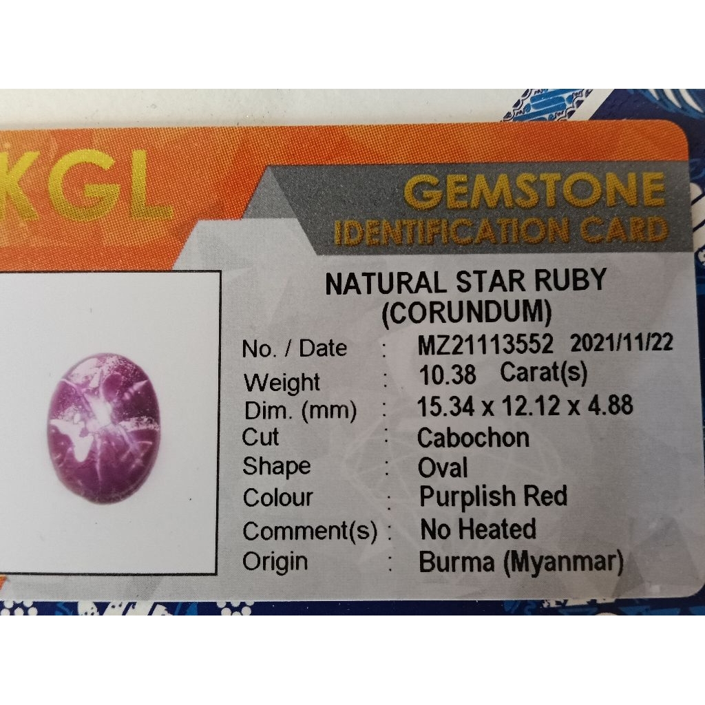 ruby Burma no heat lawas serat bebed merah