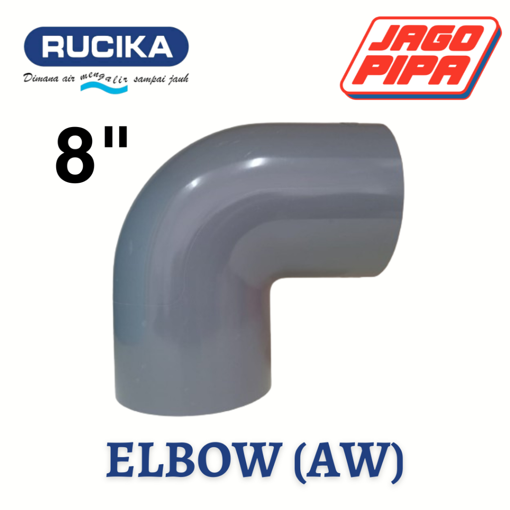 Rucika Elbow AW 8 Inch Knee Knie Keni Siku Fitting PVC 8"