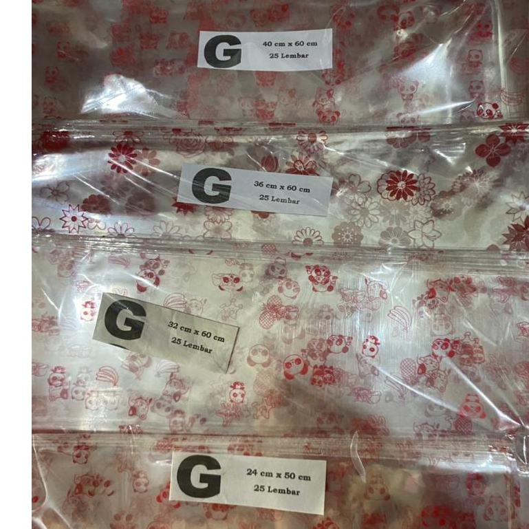 Plastik OPP Kantong Motif 24cm x 50cm | 32cm x 60cm | 36cm x 60cm | 40cm x 60cm | 50cm x 70cm