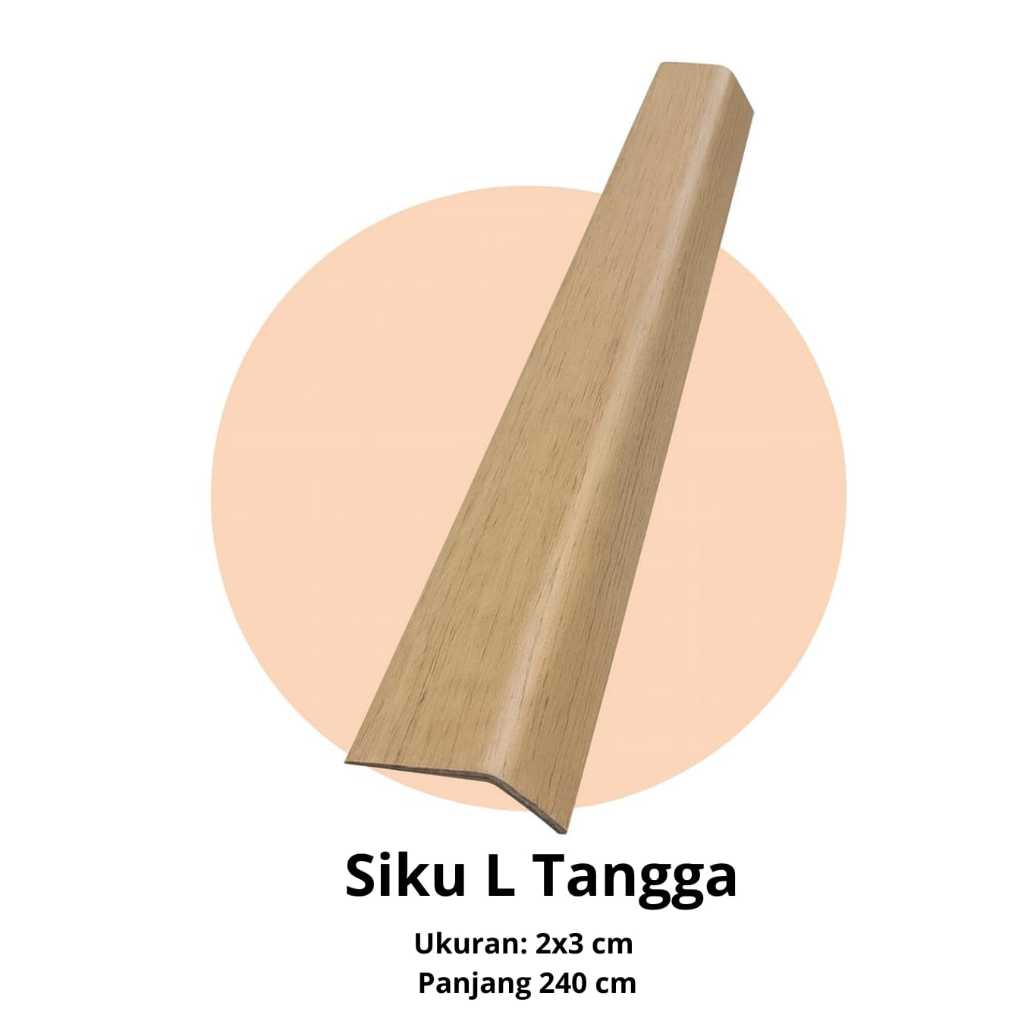 Siku L Tangga ukuran 2x3 cm panjang 240 cm / Aksesoris PVC List Tangga / Stepnoising / Siku Tangga /