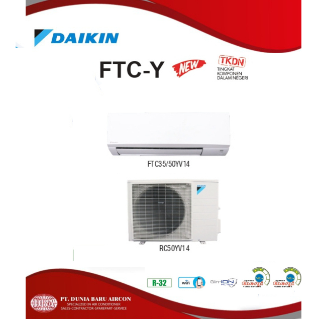 Ac Bandar Lampung 1.5 PK Daikin type STC 35 YV standart indonesia / ac split wall 1.5 pk