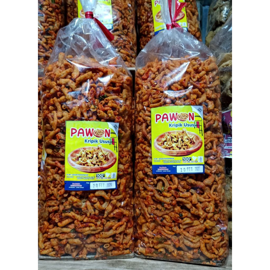 KRIPIK USUS PEDAS DAUN JERUK 2kg