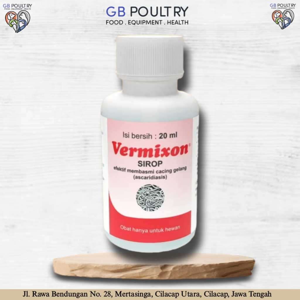 Vermixon sirop 20 ml Medion Obat Cacing Ayam