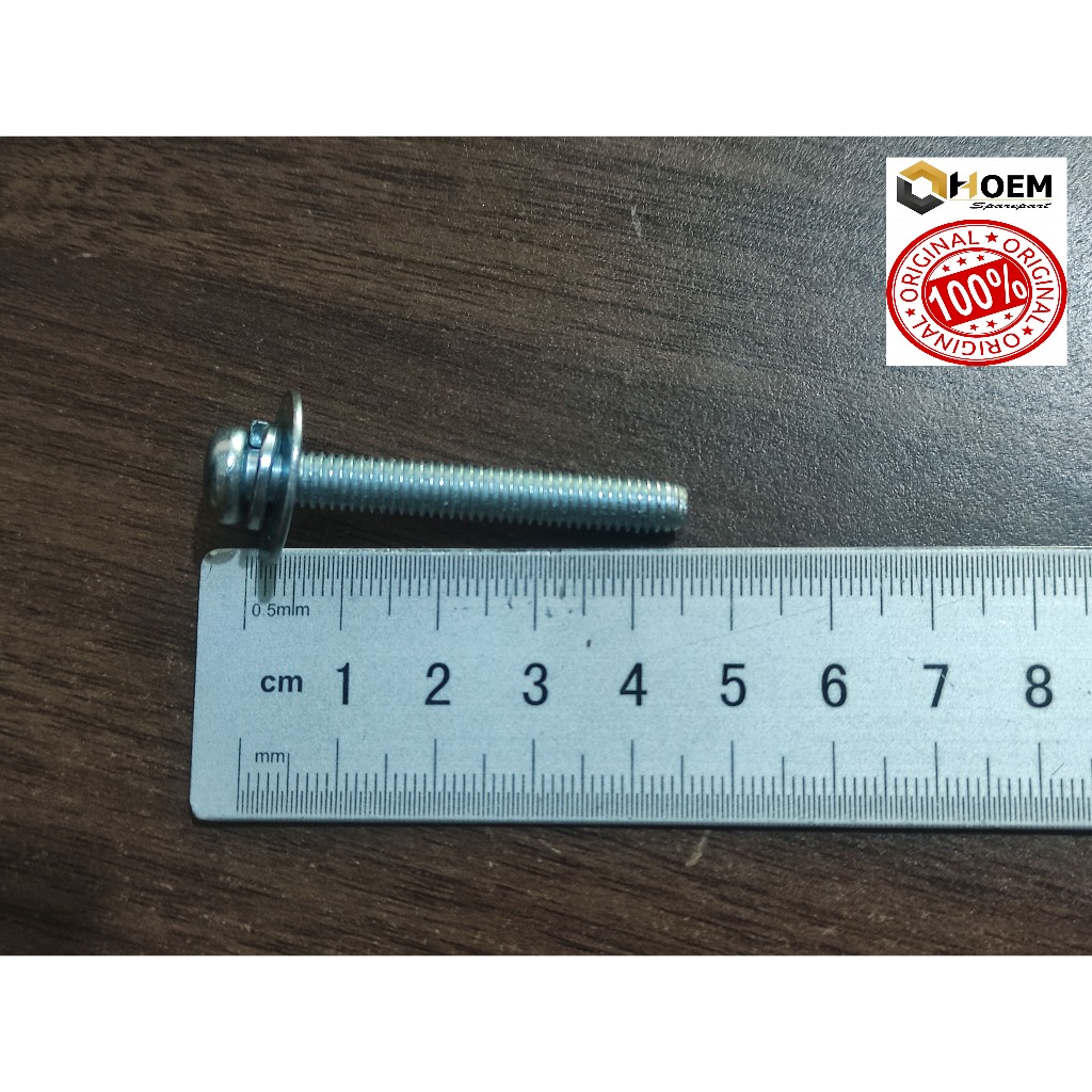 BAUT OBENG KEPALA BULAT/ JP M6x45 PLUS RING DAN RING PER