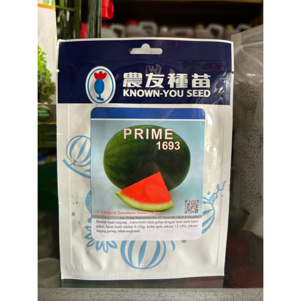 Benih / Bibit Semangka PRIME 1693 Non Biji ORIGINAL Known You Seed 300 Butir