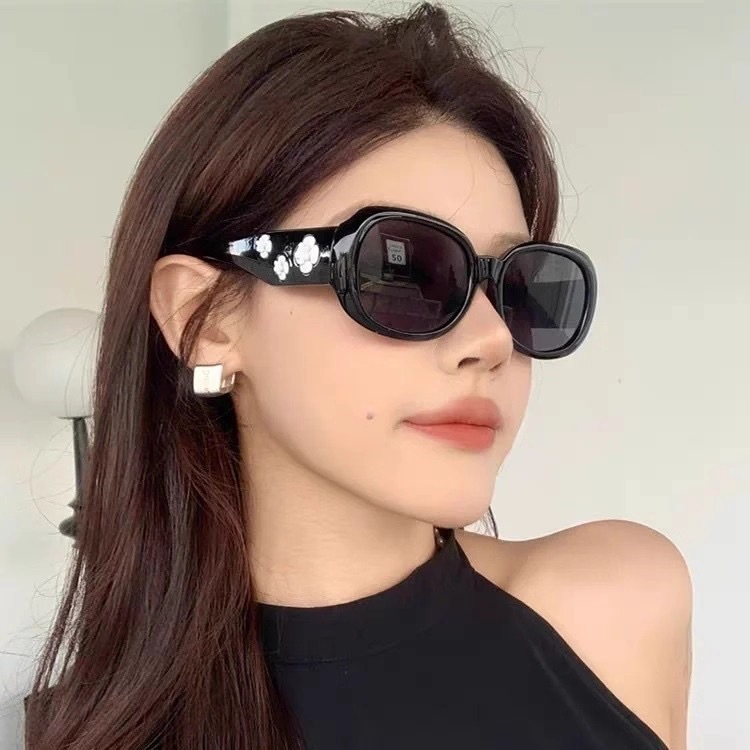 Kacamata Fashion Wanita Oval Besar Anti UV - Paket Lengkap Box dan Lap ABL5252