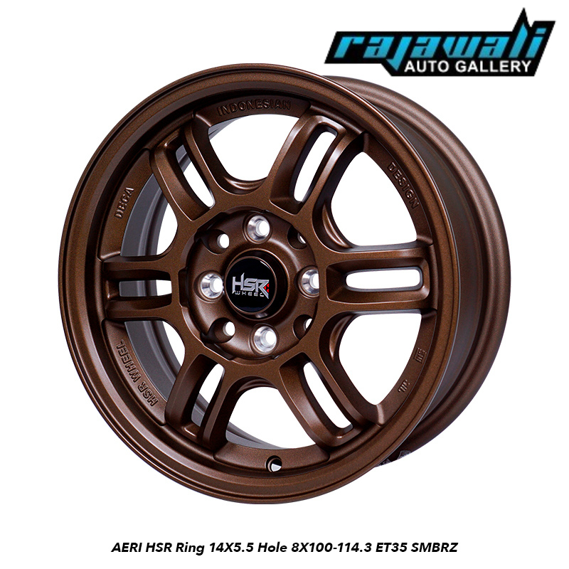 VELG RACING R14 HSR BUAT AVANZA XENIA SPRESSO KARIMUN AVEGA SOLUNA DLL HSR AERI RING 14 LEBAR 5,5