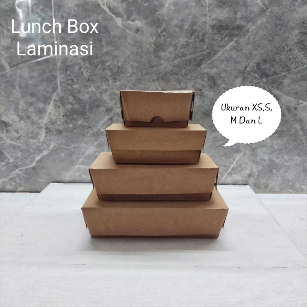 PAPER LUNCH BOX LAMINASI 325 GSM PERPACK 100 PCS