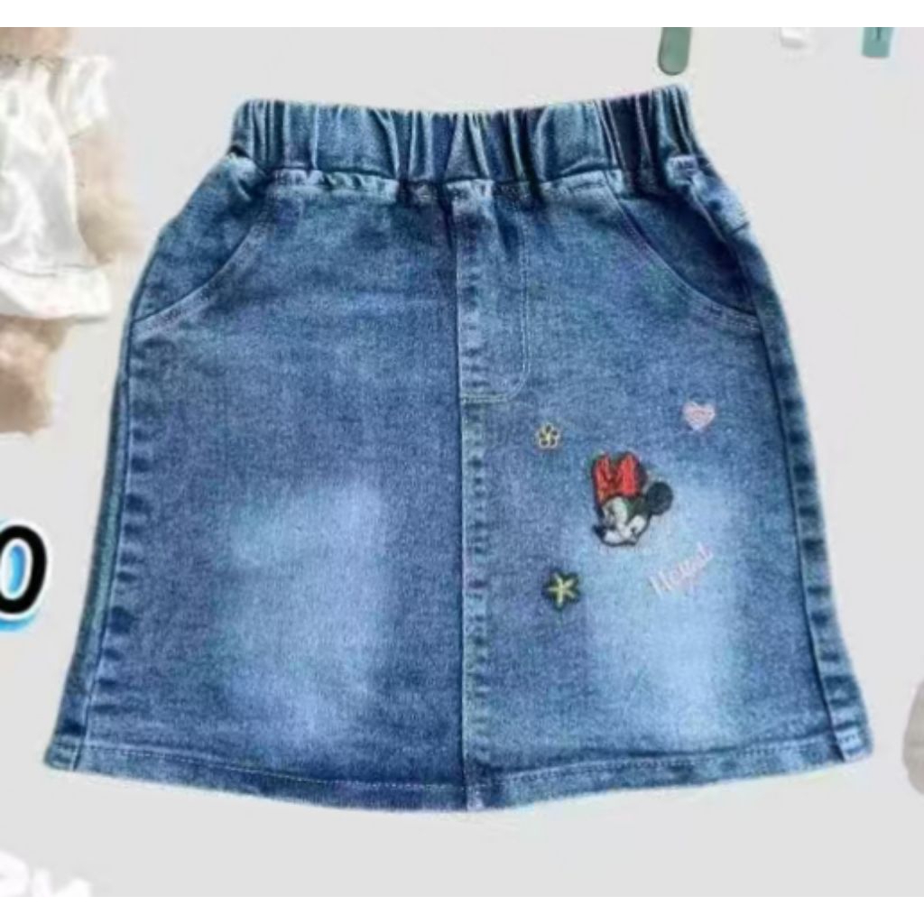 rok jeans import anak cewek usia 1-6 tahun / rok jeans anak perempuan import / rok anak jeans import