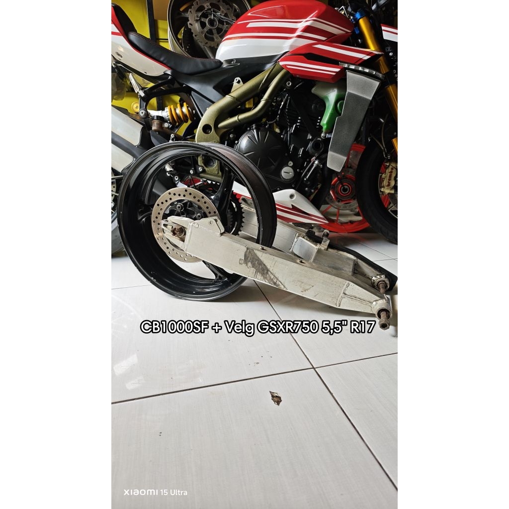 paket ganteng limbah moge buat tiger: velg CB1000SF  velg suzuki gsxr600/750 5,5" R17