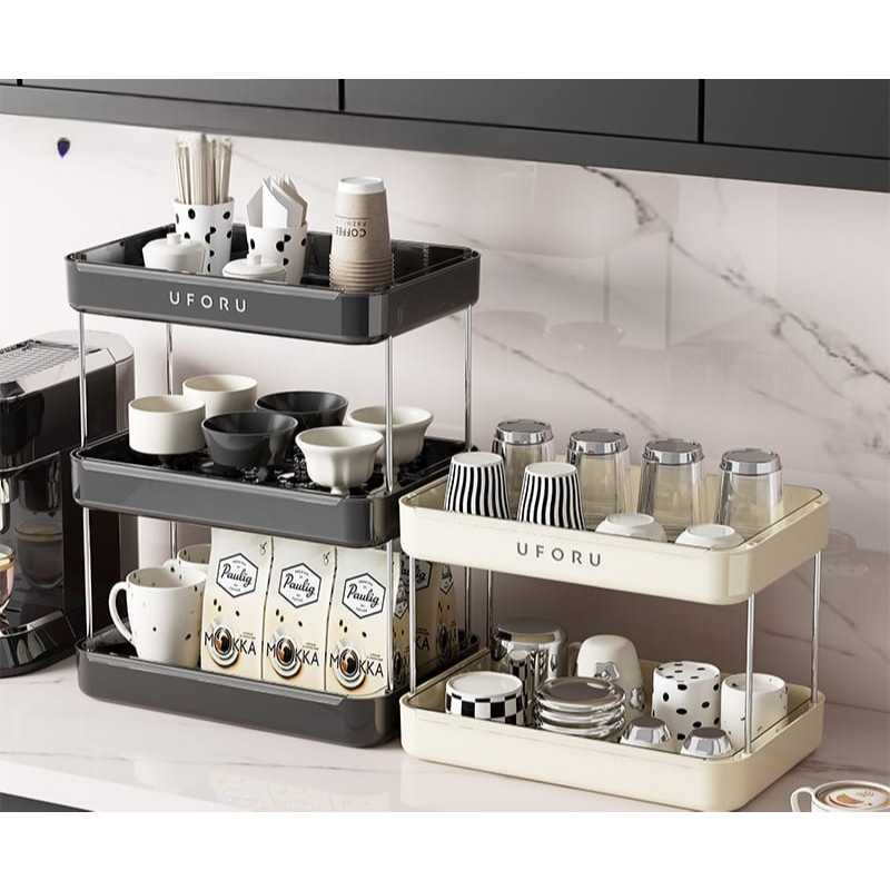 Rak Dapur Rak Penyimpanan Serbaguna Wadah Plastik Mika Kotak Bumbu Awet / Rak Dapur Penyimpanan Bara