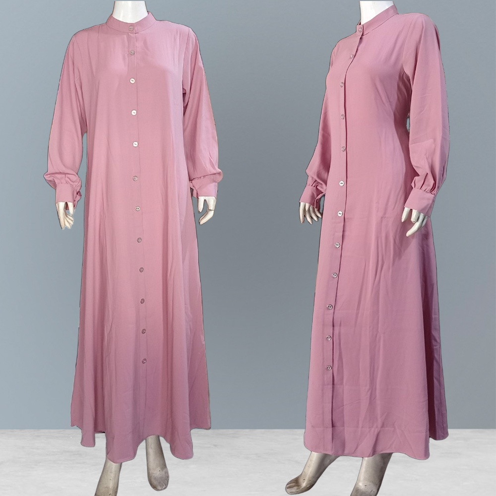 Gamis Shakila Premium Nafisa G.Yoris Polos LD 106 Dress Muslimah Model Payung Terbaru