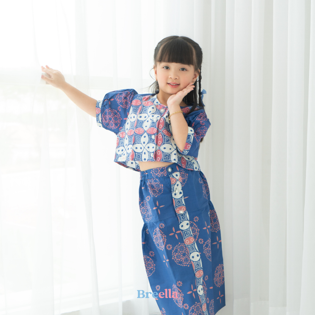Breella Aluna Setelan Batik Anak Perempuan - Batik Anak 3 - 12 Tahun