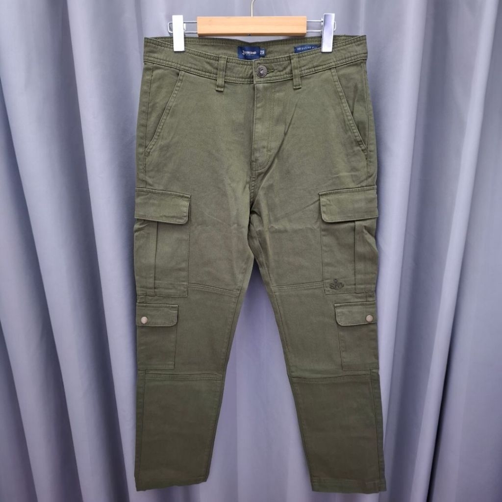 3Second Celana Panjang Pria Cargo Pants Regular Fit Twill Cyper Original 010325