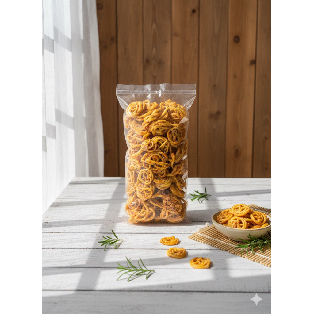 krupuk mie gurih lezat pedas - 250g