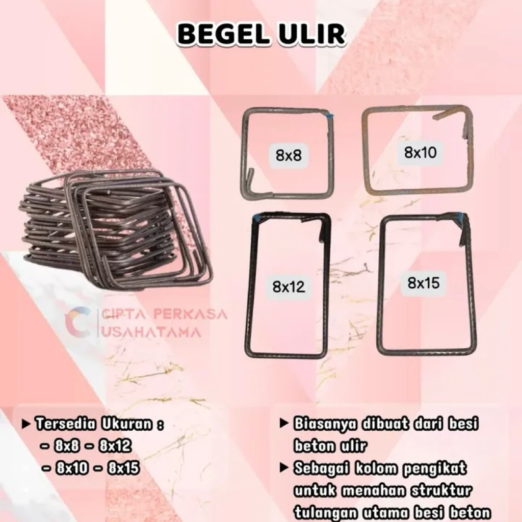 Besi Begel / Ring Besi / Cincin Besi / Behel Ulir Ukuran 6X10, 8X12, 8X15, 10X15, 10X20