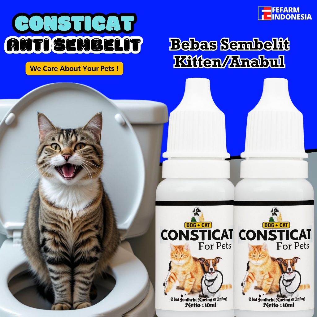 Consticat Obat Ambeien Sembelit Kucing Anjing FEFARM