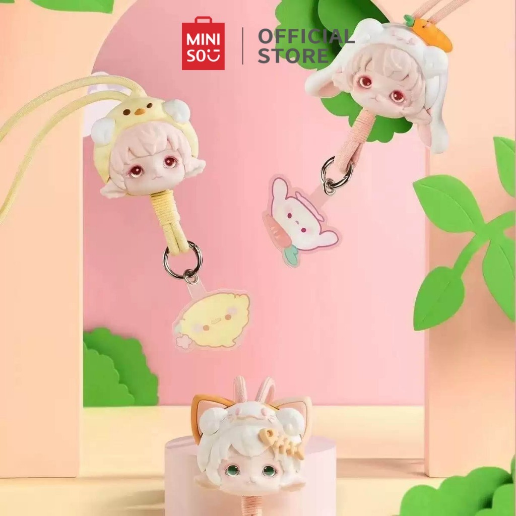 MINISO TOY - Miniso Rice Roll's Pajama Party - Hanging Rope Blind Box Gantungan Tas Lucu
