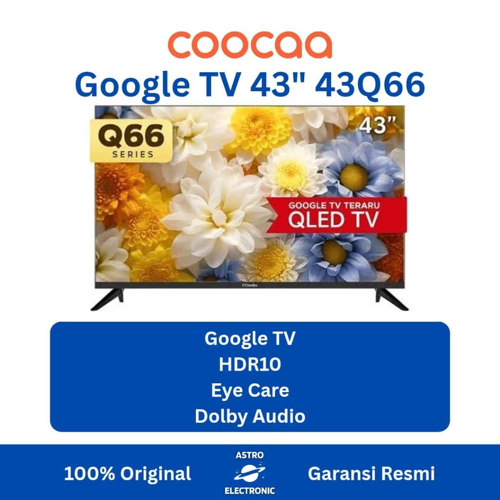 COOCAA 43Q66 FULL HD QLED GOOGLE TV 43 Inch