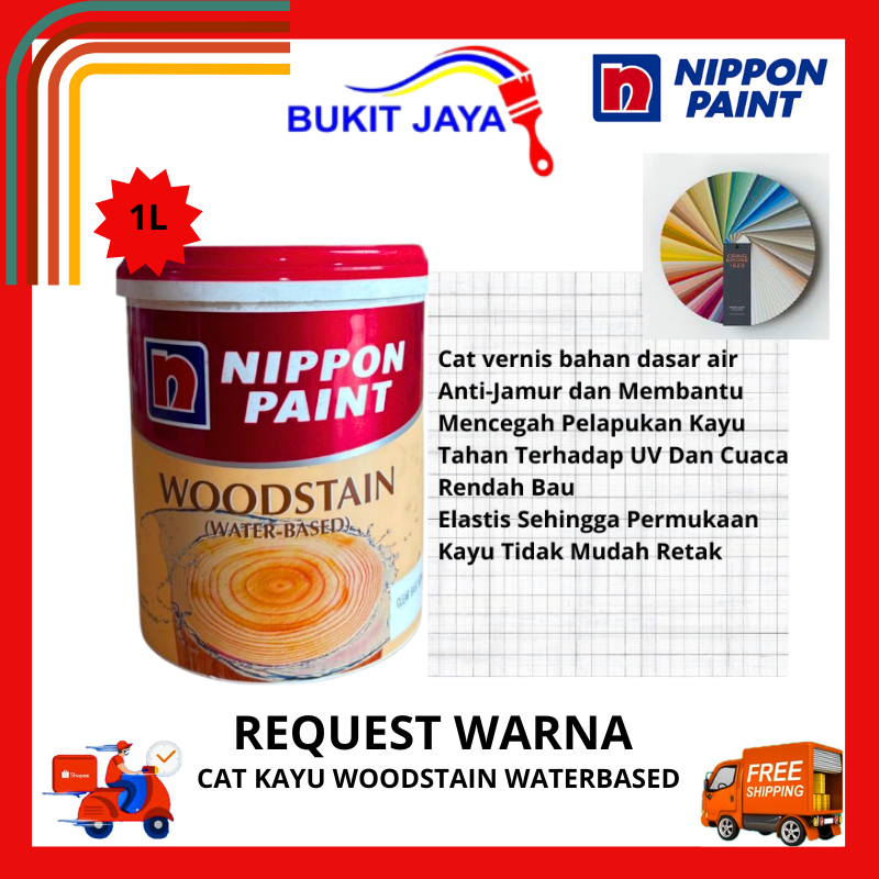 NIPPON WOODSTAIN VERNIS KAYU WATERBASE / CAT KAYU BAHAN DASAR AIR