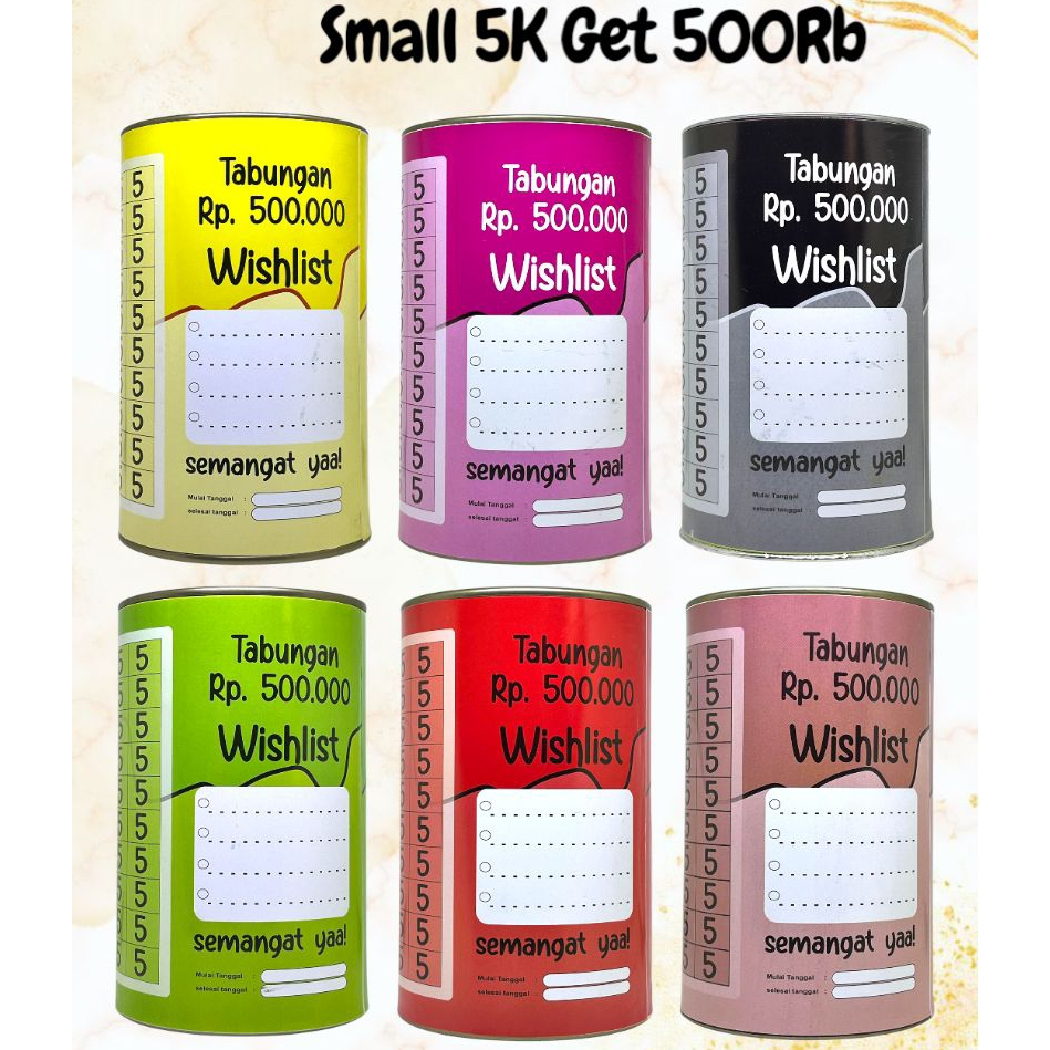 Celengan Target 5K Target 500Rb Celengan Viral Tabungan Buka Tutup Celengan Atm Tabungan Target Mura