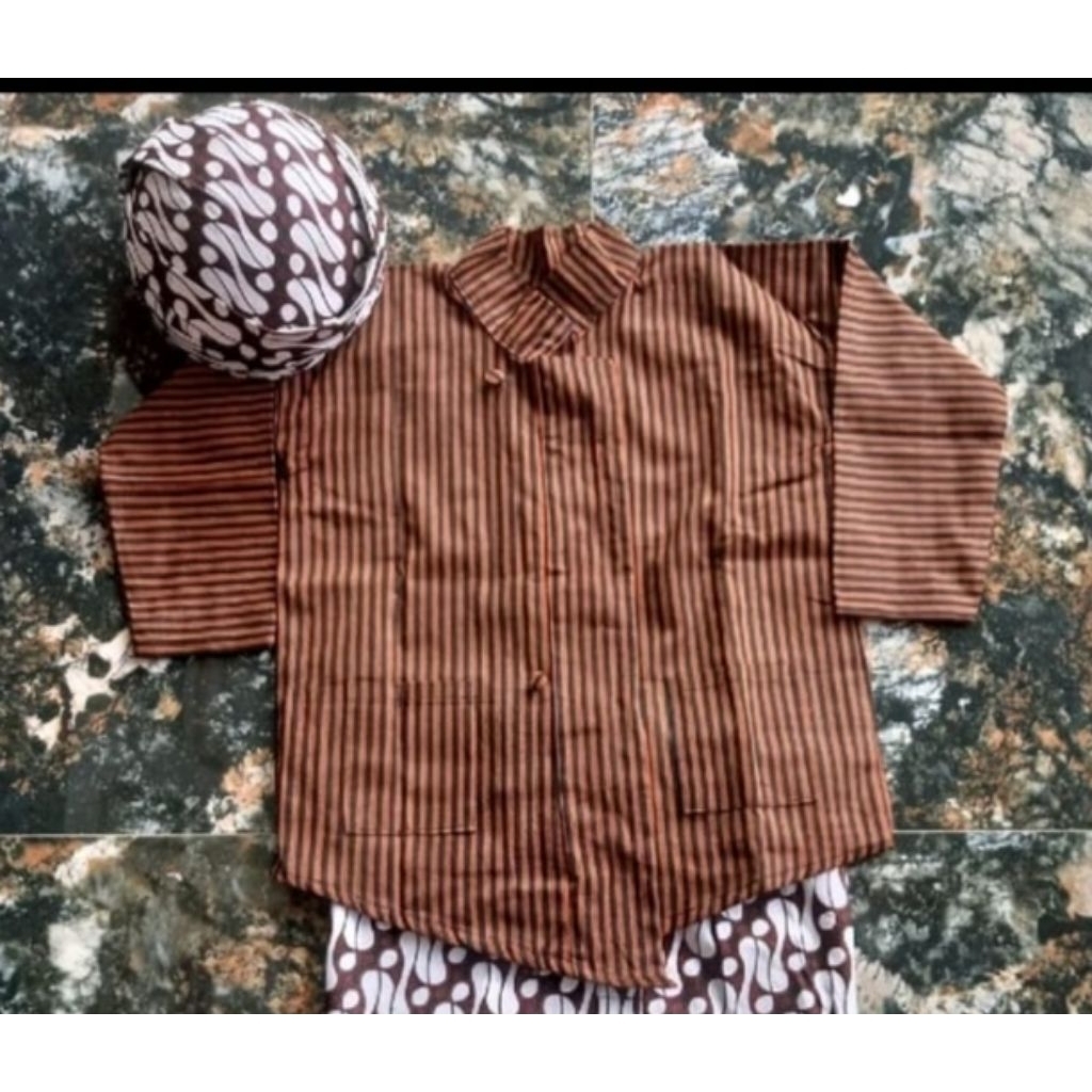 SURJAN LURIK ATASAN ANAK PRIA+FREE BLANGKON