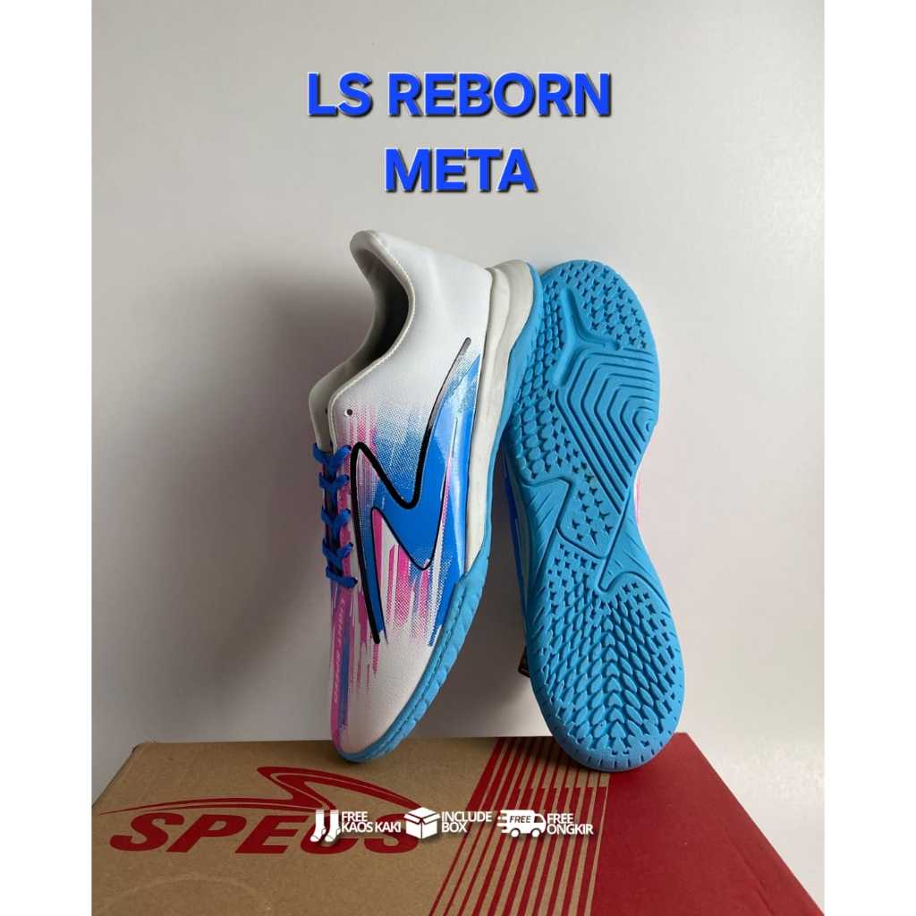 SEPATU FUTSAL SPECS LIGHT SPEED REBORN META XR BIRU PUTIH TERLARIS