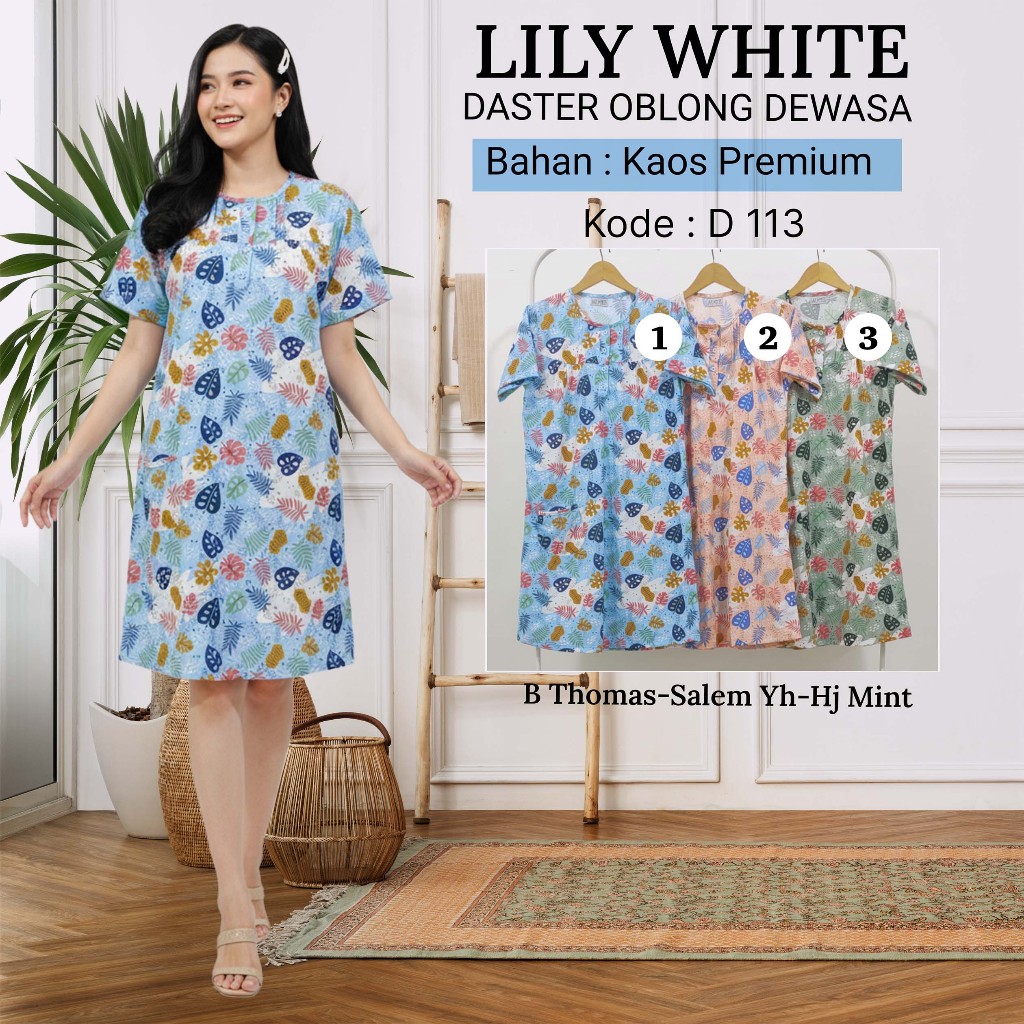 Daster DT Lengan Pendek All Size LILY WHITE Anne Claire Busui hamil Kaos Bumil