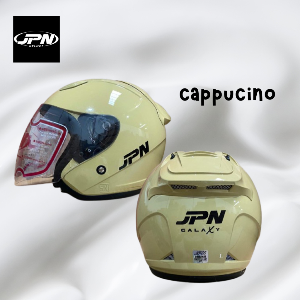 JPN Galaxy Cappucino Visor Clear Half Face