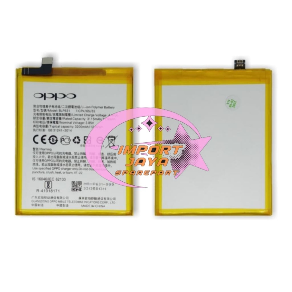 BATERAI BLP631 OPPO F3/F5/F5 YOUTH/A77 ORIGINAL