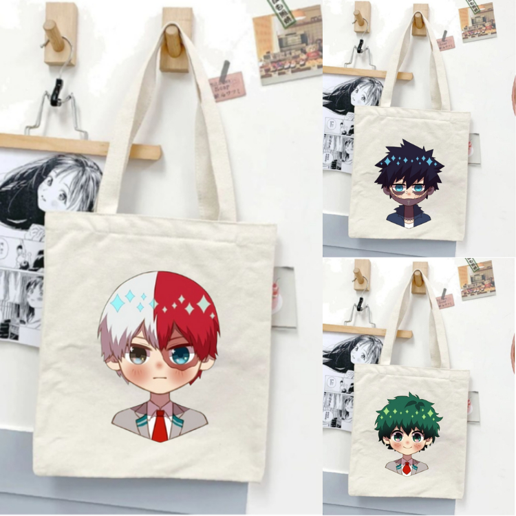 [Premium] Tote Bag My Hero Academia Todoroki Midoriya Bakugo Uraraka Tas JIngjing Tas Kuliah