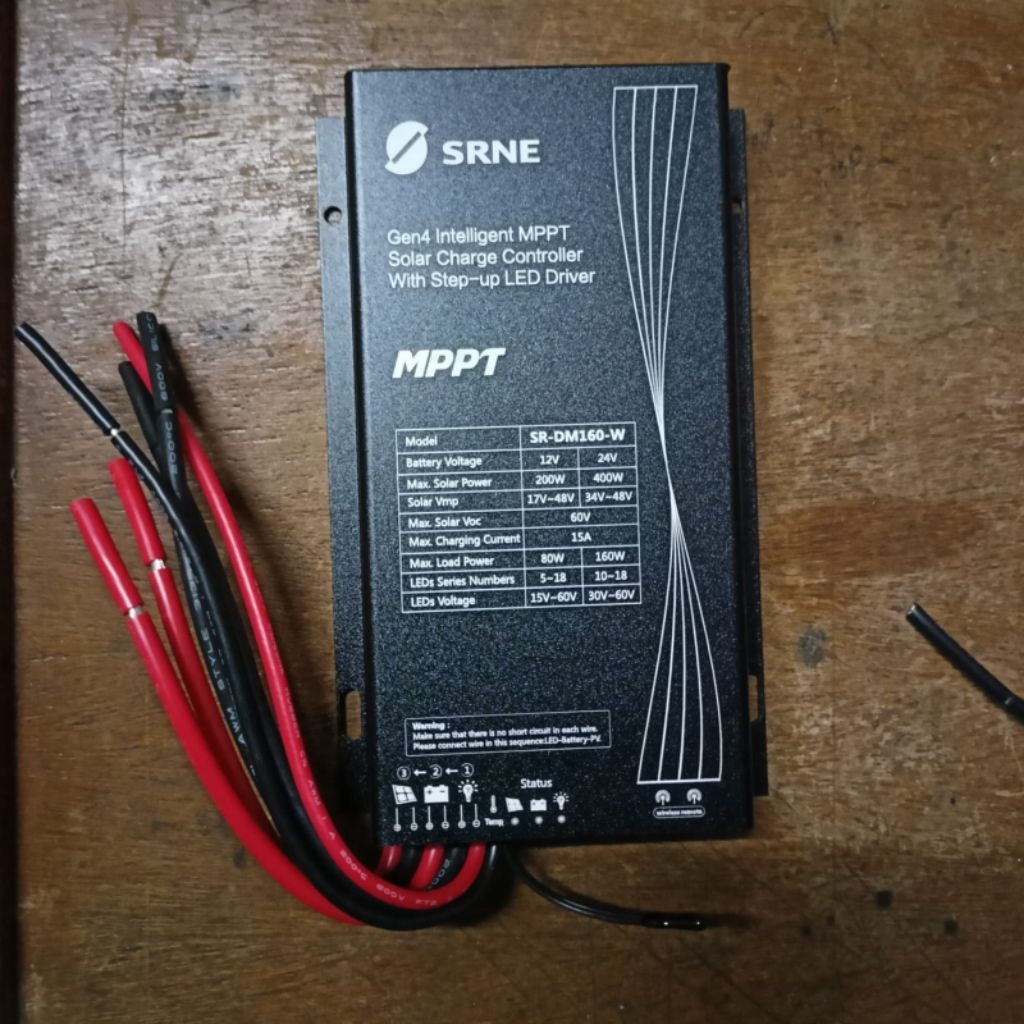 Solar Charger Controller mppt + LED Driver 15A SRNE-SR-DM160-W
