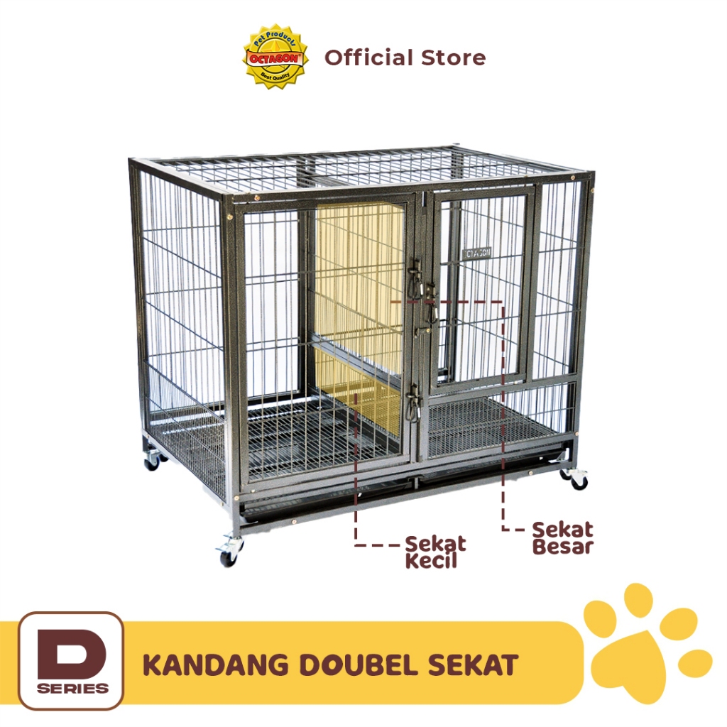 OCTAGON Kandang Sekat Besar | Kandang Anjing Beranak | Kandang Hewan Sekat