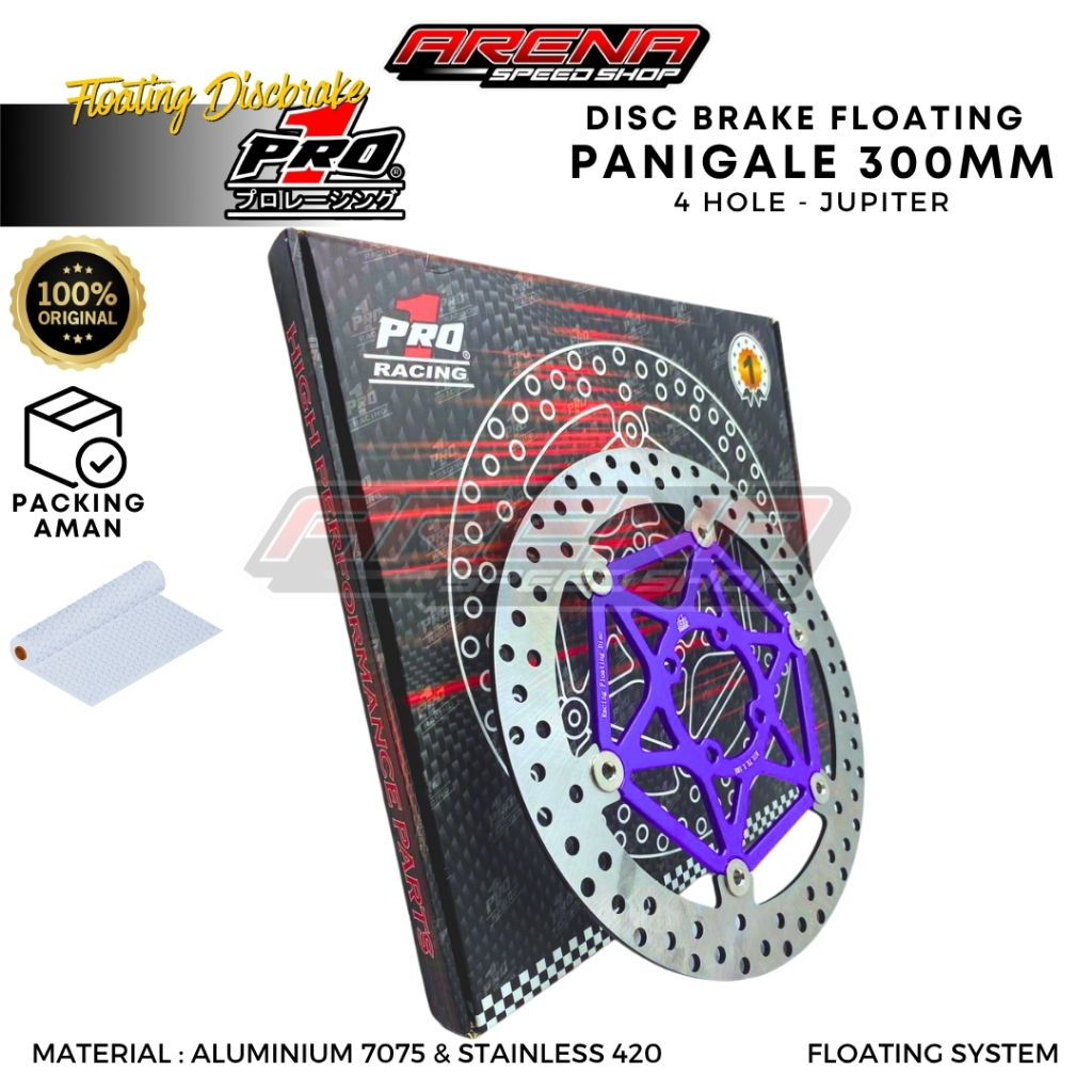 Pro 1 Racing Floating Disc Brake Yamaha 4 Hole 300mm Piringan Cakram Model PANIGALE Original Pro1