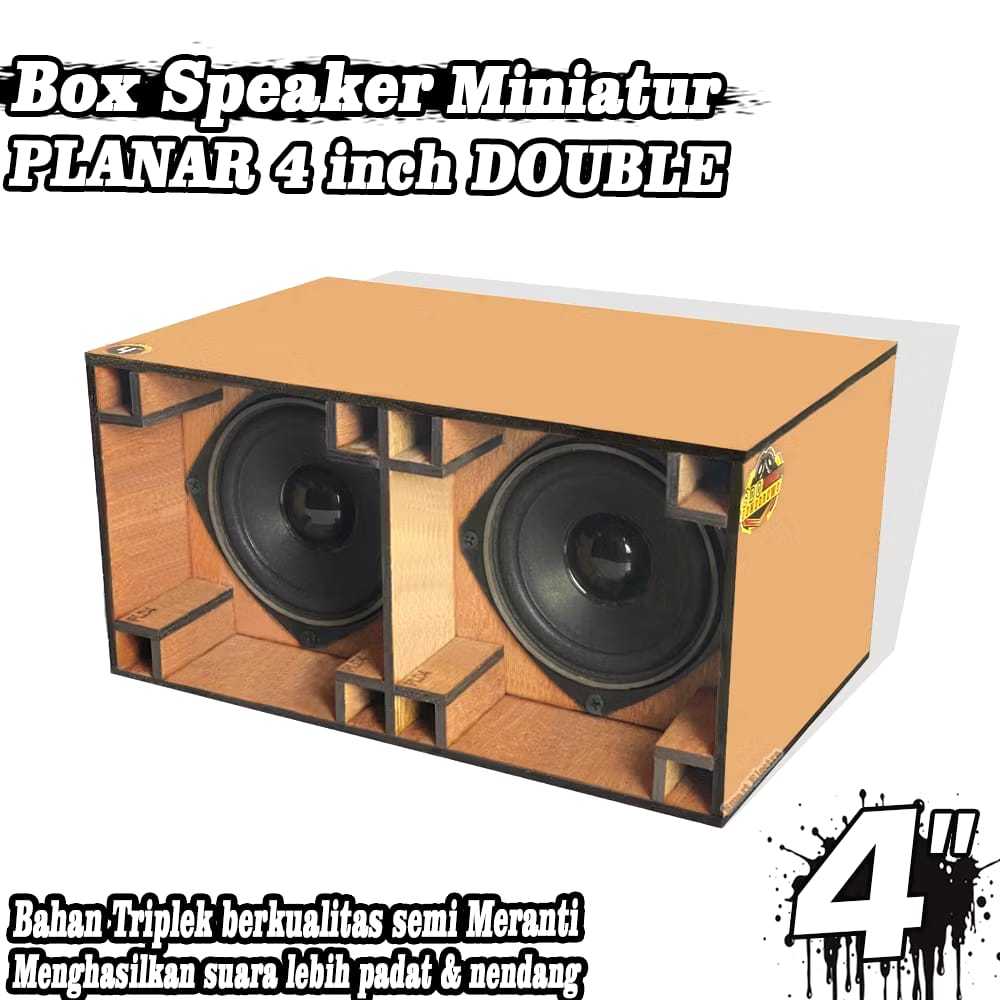 Box Speaker Miniatur Planar 4 Inch