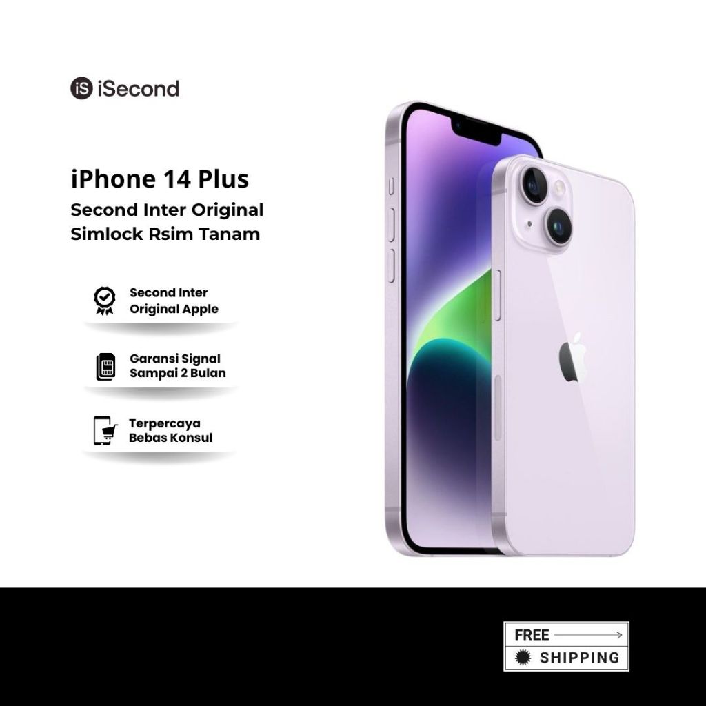 iPhone 14 Plus Second Inter Original 128GB/256GB/512GB