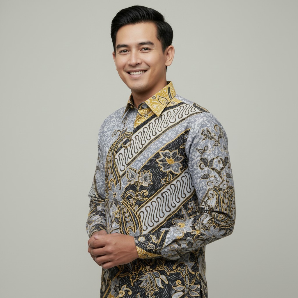 Batik arwinda Surya Wening Kemeja batik lengan panjang pakai puring