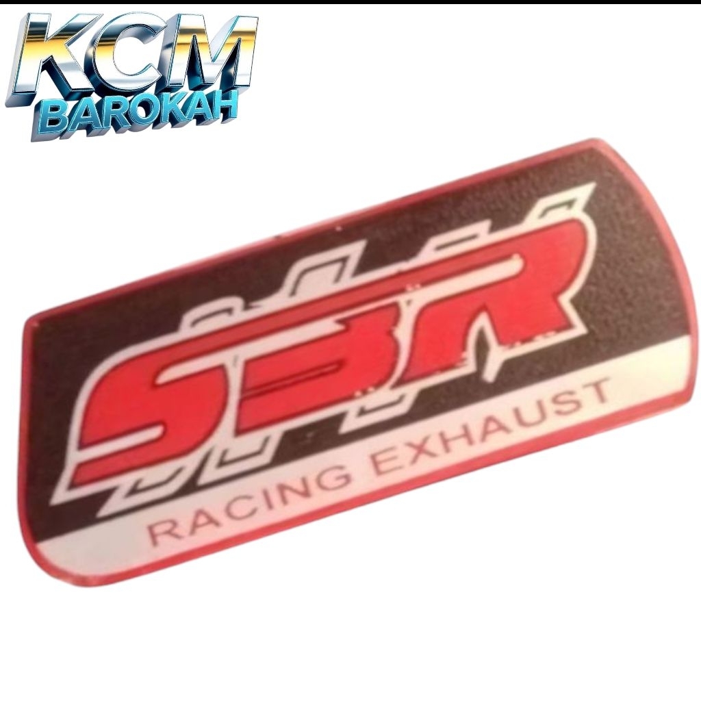 Emblem knalpot SBR All slinceer free paku rivet Motorcycle