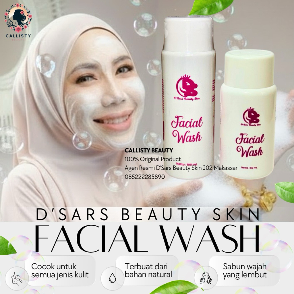 Sabun Wajah D'Sars | Sabun Pembersih Wajah D'Sars | Facial Wash D'Sars Beauty Skin