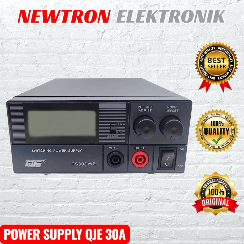 Power Supply Switching 13.8V 30A Merk QJE Digital PS30SWIV Noise Frequency Adjustable 9V-15V DC 28-3