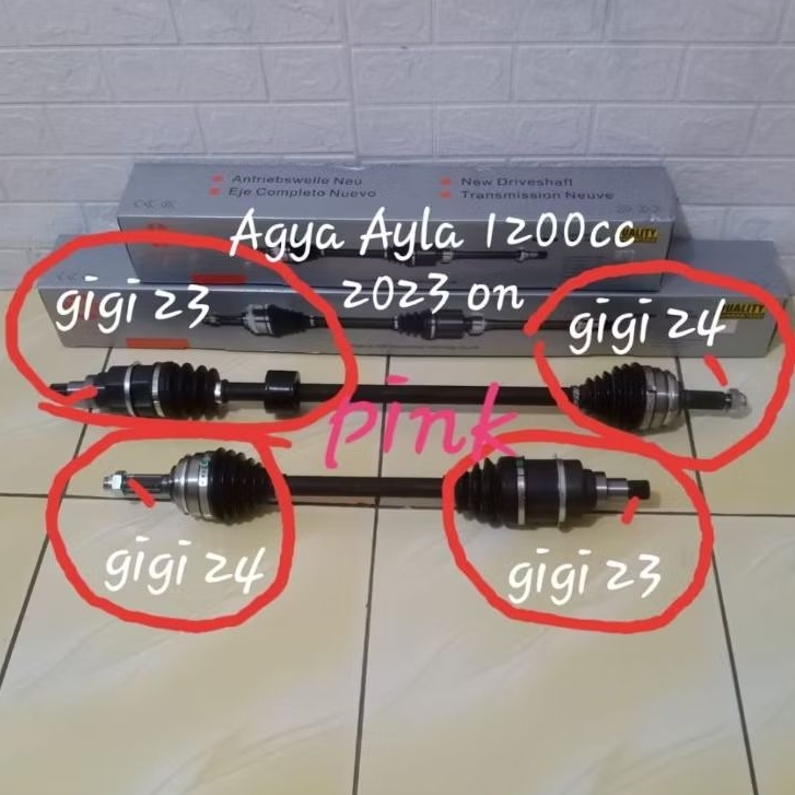 Drive Shaft Cv Joint Assy As Roda Depan Komplit Luar Dalam Kiri Kanan Agya Ayla 1200cc 2023On