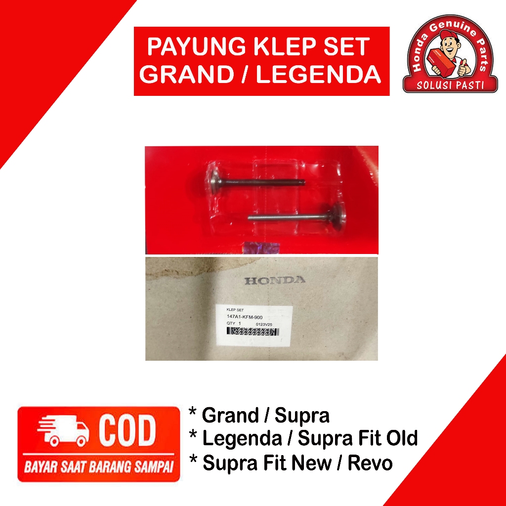 Payung Klep Grand Legenda Supra Fit New 147A1-KFM-900 AHM | Valve In Ex Grand Supra Fit New Legenda
