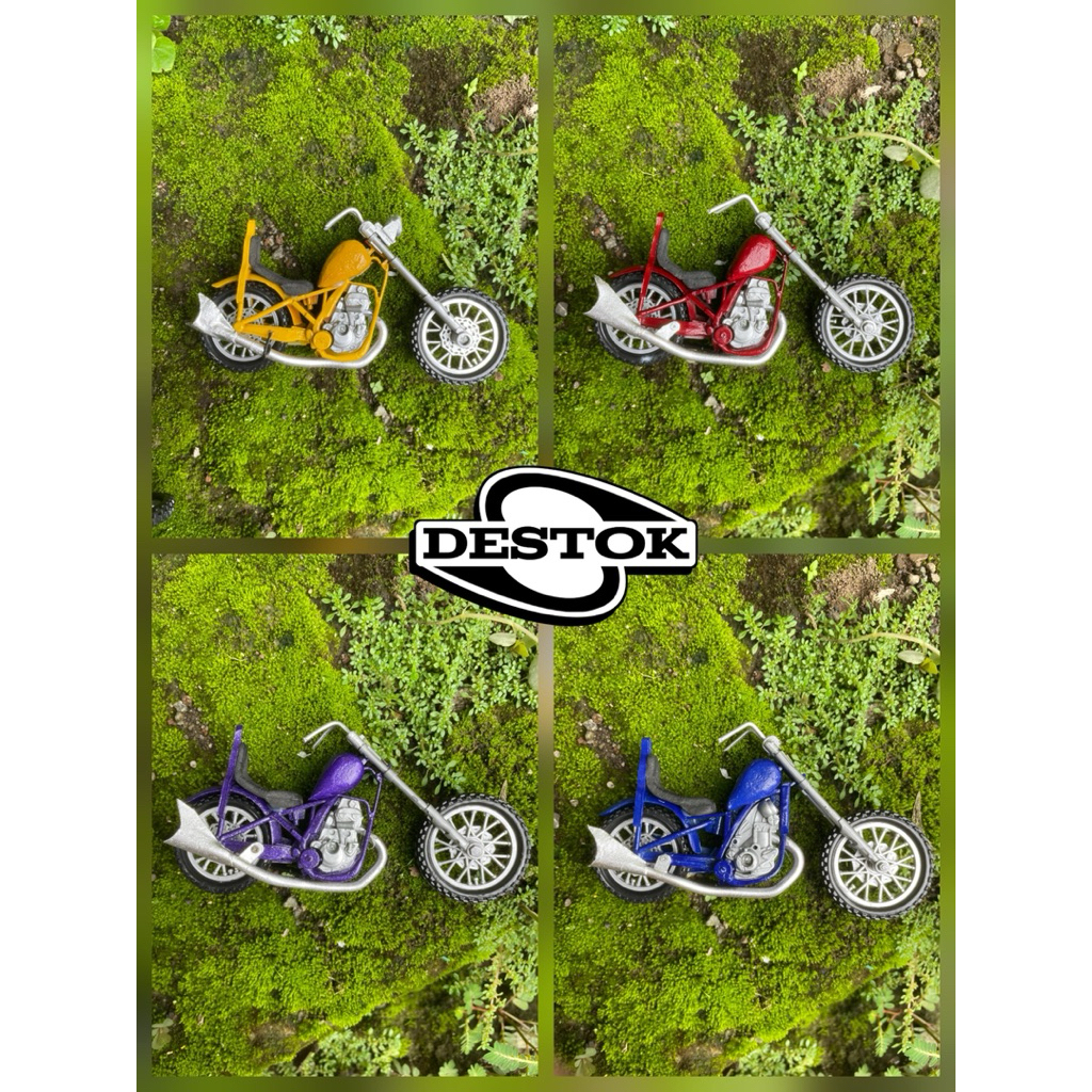 Miniatur Sepeda Motor Chopper | Diecast motor Chopper