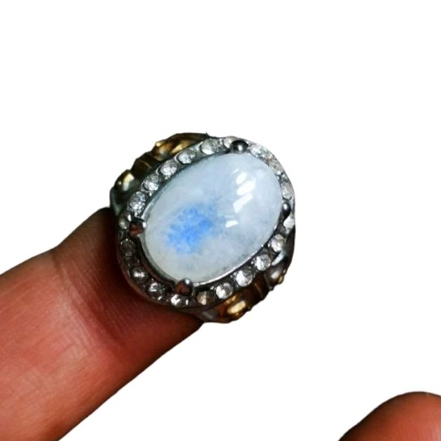 Cincin batu natural batu mulia permata monstoon biduri bulan pria wanita | CBM--392