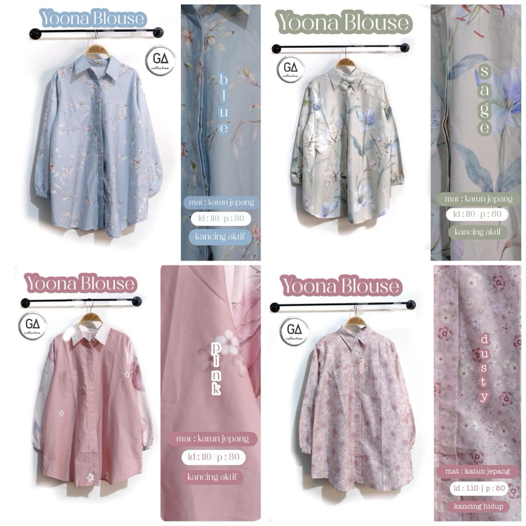 Yoona Blouse Katun Jepang Premium