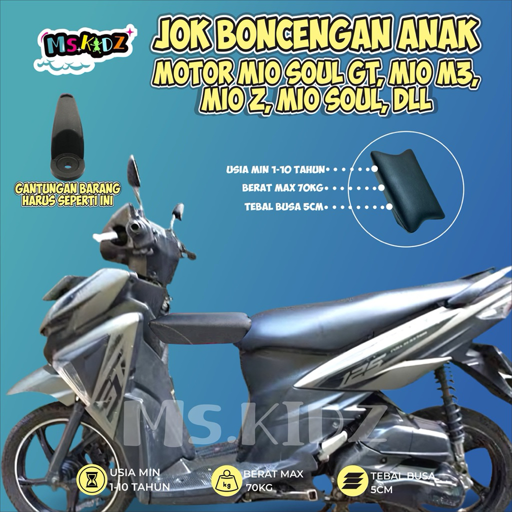 Jok Boncengan Anak Motor Mio Soul GT, Mio M3, Mio GT, Mio Soul, Mio Z, Mio Smile, Mio Sporty, Mio S,