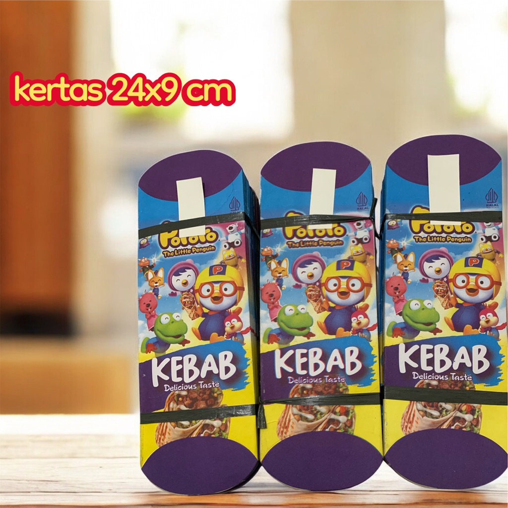100 pcs kertas kebab murah|kertas kemasan bungkus kebab tarikan|bungkus kebab kekinian|bungkus kebab