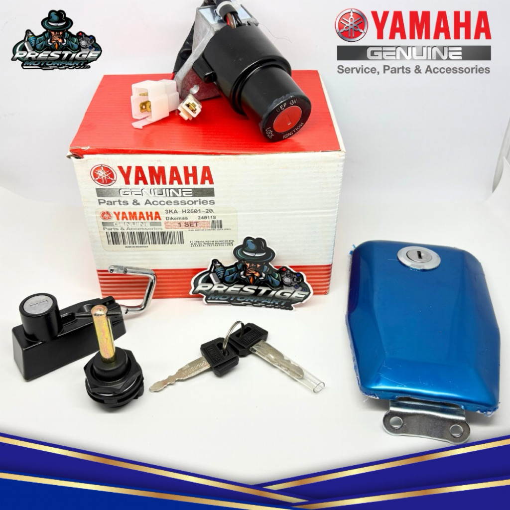 KUNCI KONTAK SET 3KA MOTOR YAMAHA RX KING NEW KUALITAS ORIGINAL YGP ASLI KONCI GEMBOK KEY SET