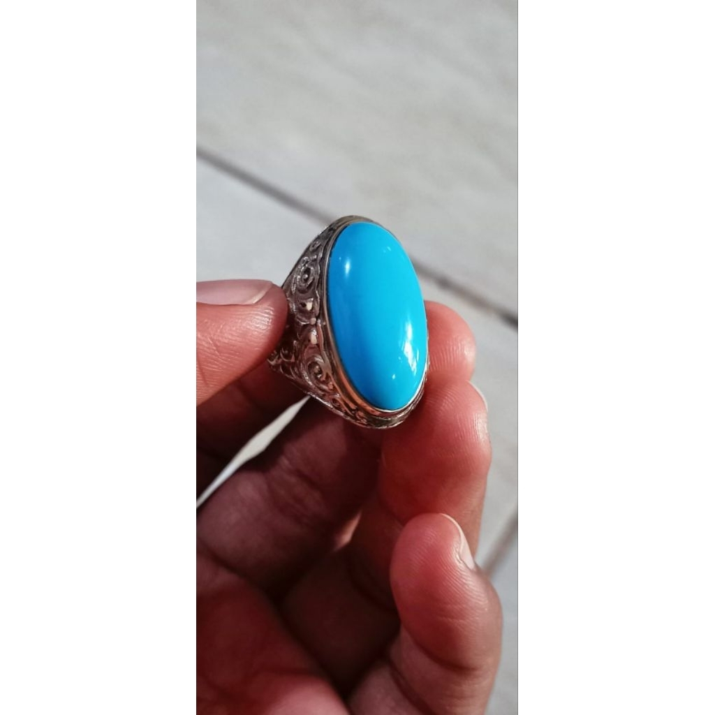 Pirus Persia biru polos mewah