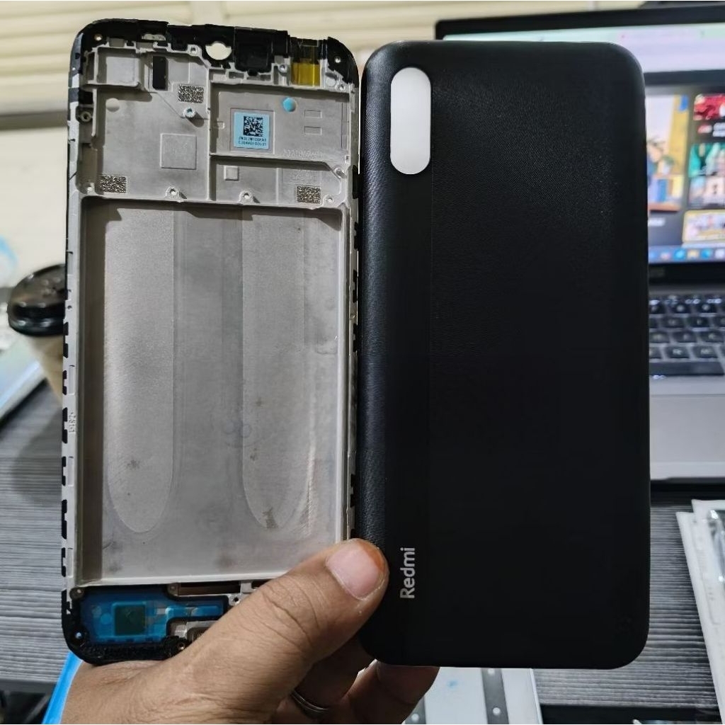 Xiaomi REDMI 9A Casing Housing Kesing FullSet - BackDoor Tutup Belakang + Middle Frame LCD Full Set